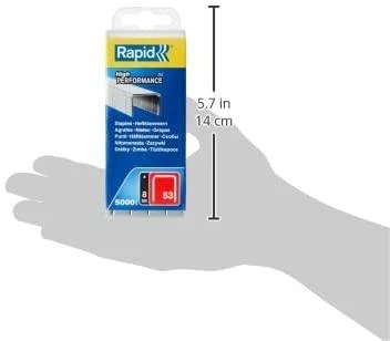 Rapid Kabės Nr53 8mm 5000 vnt plastikinė dėžutė