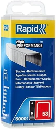 Rapid Kabės Nr53 8mm 5000 vnt plastikinė dėžutė