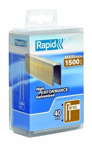 Kabės 90/40 1500vnt, plastikinėje dėžutėje, Rapid