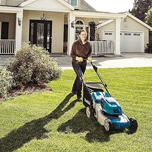 Makita akumuliatorinė vejapjovė DLM460Z 2x18 V, 46 cm, 3 viename (pjovimas / surinkimas / mulčiavimas), plieno korpusas, be akumuliatoriaus ir kroviklio