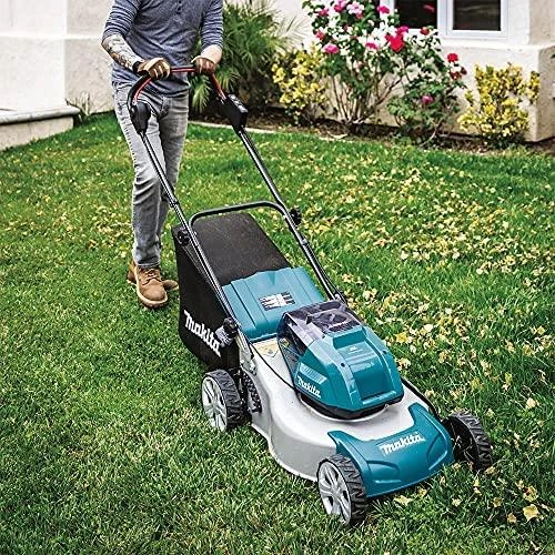 Makita akumuliatorinė vejapjovė DLM460Z 2x18 V, 46 cm, 3 viename (pjovimas / surinkimas / mulčiavimas), plieno korpusas, be akumuliatoriaus ir kroviklio
