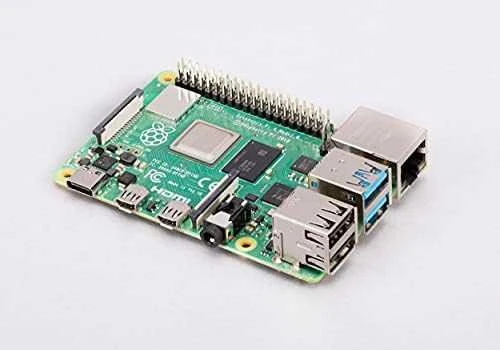 Raspberry Pi 4 pagrindinė plokštė su jungčių išdėstymu