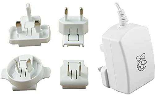 Raspberry Pi maitinimo šablonas su keičiamais kištukais