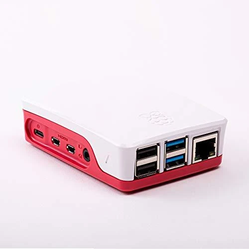 Raspberry Pi 4 oficiali dėžutė - raudonai balta