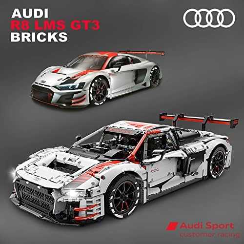 Rastar Techniniai konstruktoriaus blokai 1:8 Audi R8 LMS GT3 balti