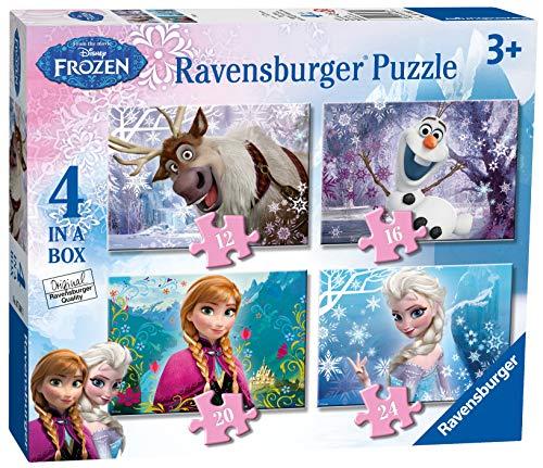 Ravensburger 4 dėlionės „Disney Ledo šalis“, 12–24 det., nuo 3 m.