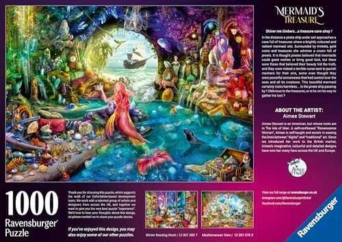 Ravensburger Dėlionė 1000 vnt. - Undinėlės paslaptingas lobis