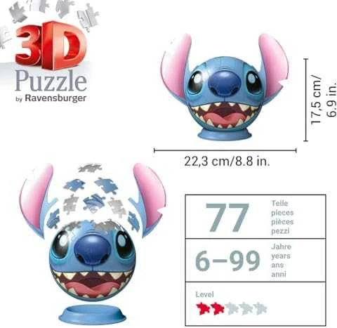 Ravensburger 3D Dėlionė 77 vnt. - Disney rutulys: Stičas