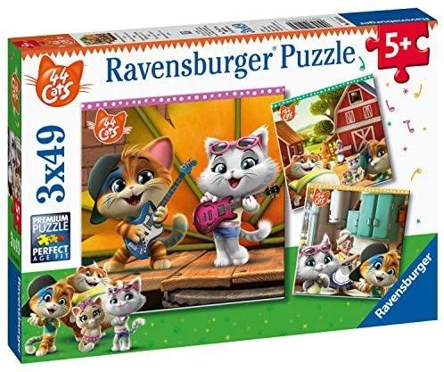 Puzzle 3X49 44 Cats - RAVENSBURGER dėlionė