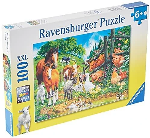 Ravensburger Dėlionė 100 vnt. - Kaimo gyvūnai