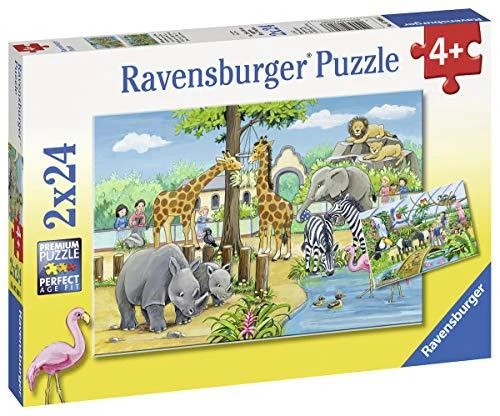 Ravensburger Dėlionė 2x24 vnt. - Sveiki atvykę į zoologijos sodą
