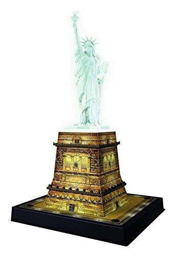 3D galvosūkis Laisvės statula su šviesomis - RAVENSBURGER dėlionė