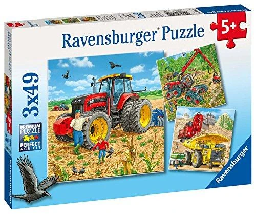 Ravensburger Dėlionė 3x49 vnt. - Didžiulės mašinos