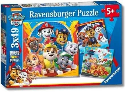 Ravensburger Dėlionė 3x49vnt. - Šunyčiai patruliai (PAW Patrol)