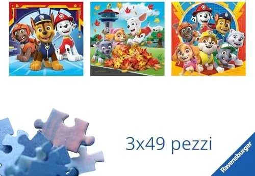 Ravensburger Dėlionė 3x49vnt. - Šunyčiai patruliai (PAW Patrol)