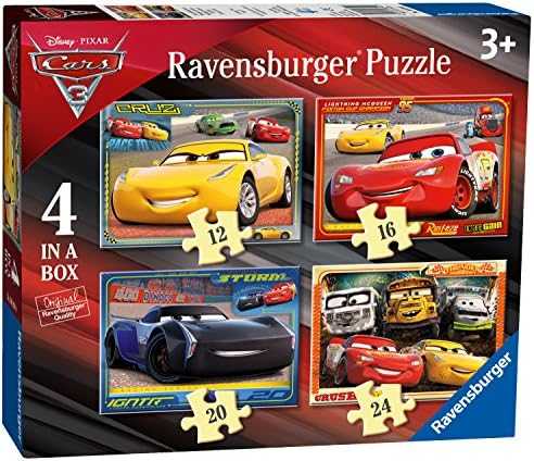 Ravensburger 4 dėlionės „Disney Pixar Ratai 3“, 12–24 det., nuo 3 m.