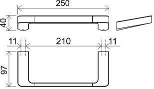 Rankšluoščių laikiklis Ravak 10°, TD 300 25 cm, chromuotas