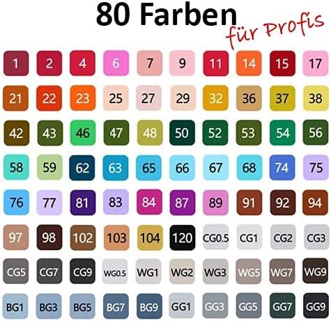 "PurePro" io žymekliai 80 spalvų + dėklas - Rawmark