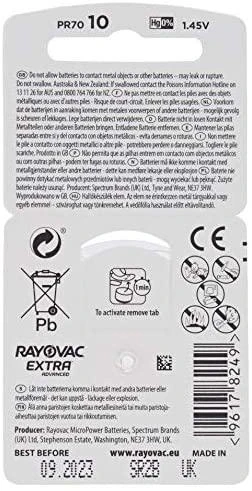 Rayovac Extra elementai klausos aparatams PR70 10, 6 vnt.