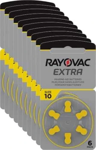 Rayovac Extra elementai klausos aparatams PR70 10, 6 vnt.