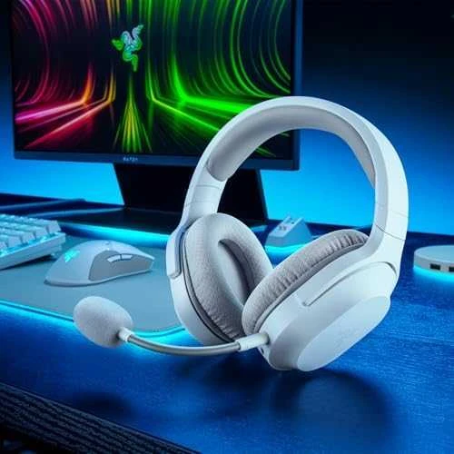 Belaidės žaidimų ausinės Razer Barracuda X Mercury, baltos spalvos