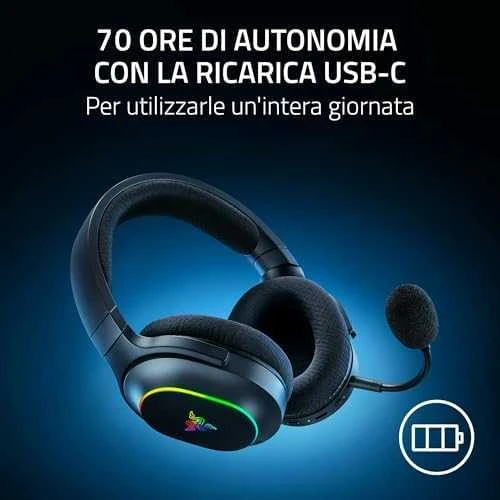 Razer | Ausinės Žaidimams | Barracuda X Chroma | Belaidės | Over-Ear | Mikrofonas | Belaidės | Juodas