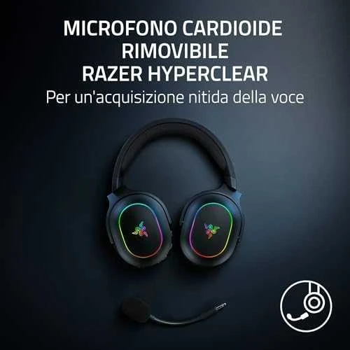 Razer | Ausinės Žaidimams | Barracuda X Chroma | Belaidės | Over-Ear | Mikrofonas | Belaidės | Juodas