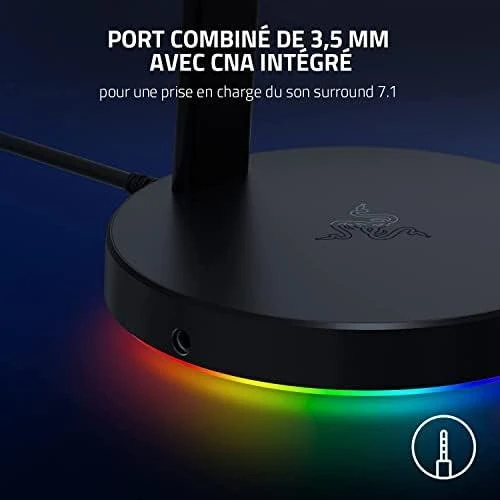 Ausinių stovas Razer Base Station V2 Chroma Quartz Edition, Juodas