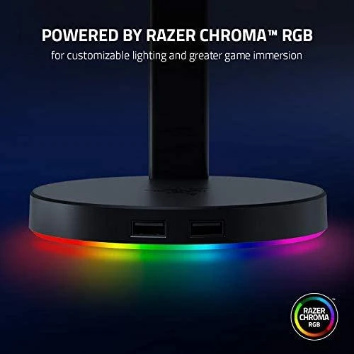 Ausinių stovas Razer Base Station V2 Chroma Quartz Edition, Juodas