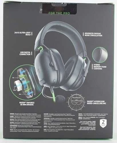 Ausinės Razer Esports BlackShark V2 X su laidu, Juodos