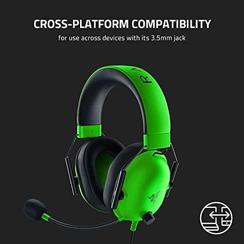 Esports Žaidimų Ausinės Razer BlackShark V2 X, Žalios