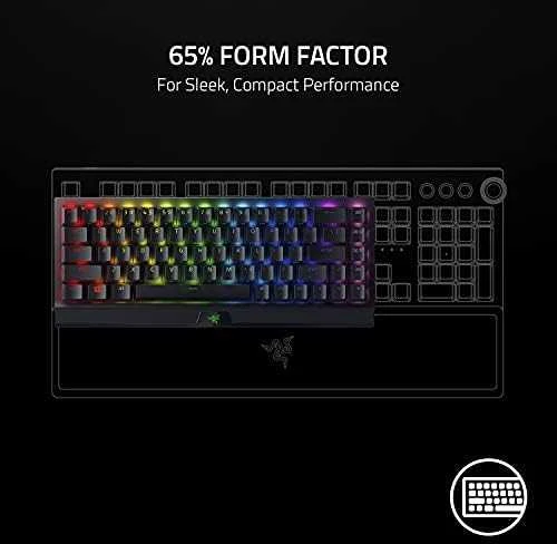 Belaidė 65% Klaviatūra Razer BlackWidow V3 Mini HyperSpeed su Razer Chroma RGB, Yellow Switch, Nordic išdėstymas