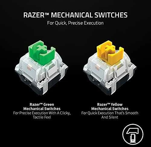 Belaidė 65% Klaviatūra Razer BlackWidow V3 Mini HyperSpeed su Razer Chroma RGB, Yellow Switch, Nordic išdėstymas
