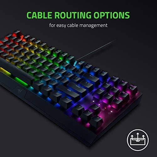 Kompaktiška Žaidimų klaviatūra Razer BlackWidow V3 Tenkeyless, Green Switch, Nordic išdėstymas