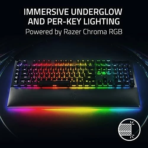 RAZER BlackWidow V4 Pro laidinė mechaninė klaviatūra (Žalias switch, US)