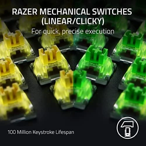 RAZER BlackWidow V4 Pro laidinė mechaninė klaviatūra (Žalias switch, US)