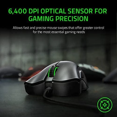 Pelė RAZER DeathAdder Essential RZ01-02540100-R3C1 (Optinė, 6400 DPI, juodos spalvos)