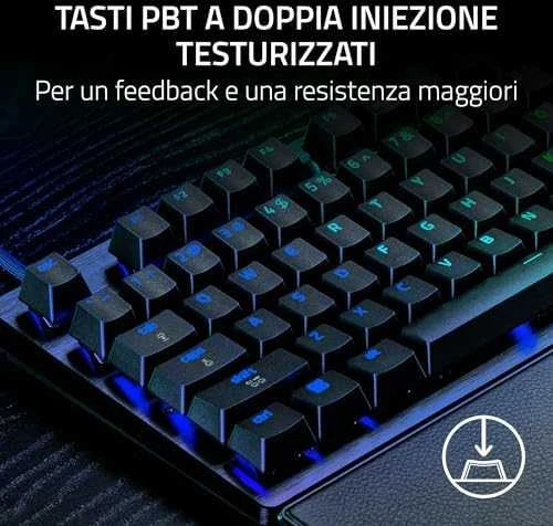 Razer Huntsman V3 Pro Tenkeyless 8KHz | Klaviatūra žaidimams | su laidu | US | Razer Analog Optical Switch Gen-2 | Juodas
