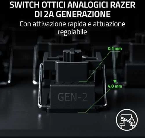 Razer Huntsman V3 Pro Tenkeyless 8KHz | Klaviatūra žaidimams | su laidu | US | Razer Analog Optical Switch Gen-2 | Juodas