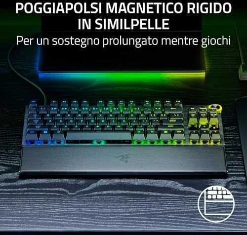 Razer Huntsman V3 Pro Tenkeyless 8KHz | Klaviatūra žaidimams | su laidu | US | Razer Analog Optical Switch Gen-2 | Juodas