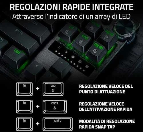 Razer | Huntsman V3 Pro Tenkeyless | RZ03-04980100-R3M1 | Klaviatūra žaidimams | su laidu | US | Analog Optical | Juodas