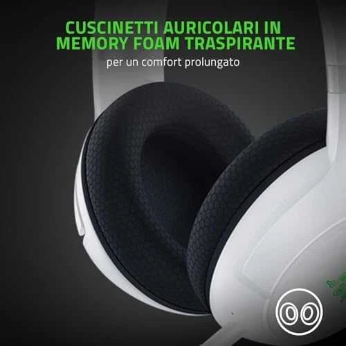 Belaidės Žaidimų Ausinės Razer Kaira Pro skirtos Xbox Series X ir mobiliems Xbox žaidimams, Baltos