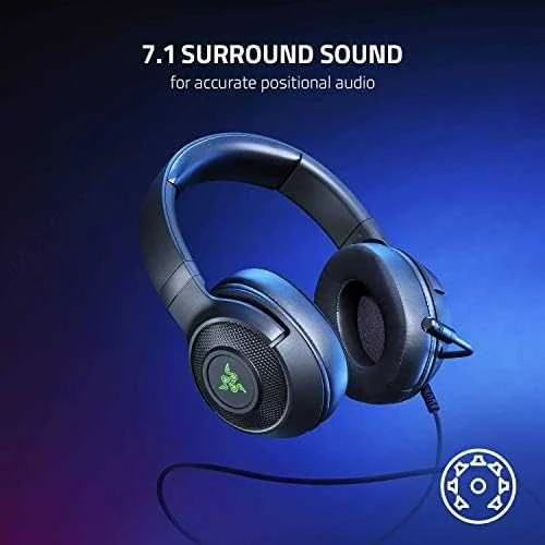 Razer Kraken V3 X žaidimų ausinės su laidu, USB Type-A Juodos