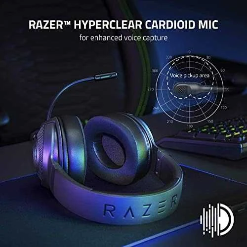 Razer Kraken V3 X žaidimų ausinės su laidu, USB Type-A Juodos