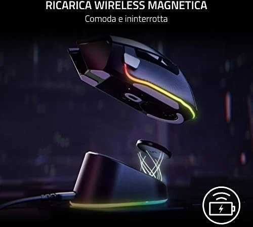 Razer | Pelė Dock Pro + Wireless Charging Puck Bundle | Wireless | USB | Juodas | Yes