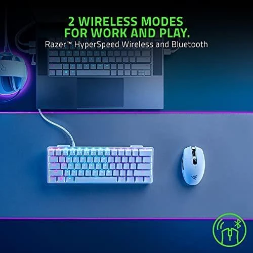 Ultra-Lengva Belaidė Žaidimų Pelė Razer Orochi V2, Balta