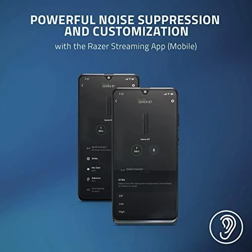 Razer Seiren BT mikrofonas, skirtas mobiliesiems srautams, Bluetooth, Juodas, belaidis | Razer | Mobilusis transliacijos mikrofonas | Seiren BT | Bluetooth | Juodas | Bevielis