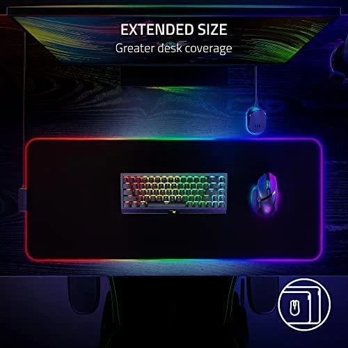 Razer | Strider Chroma Pelės kilimėlis | Pelės kilimėlis | 900 x 370 x 4 mm | Juodas
