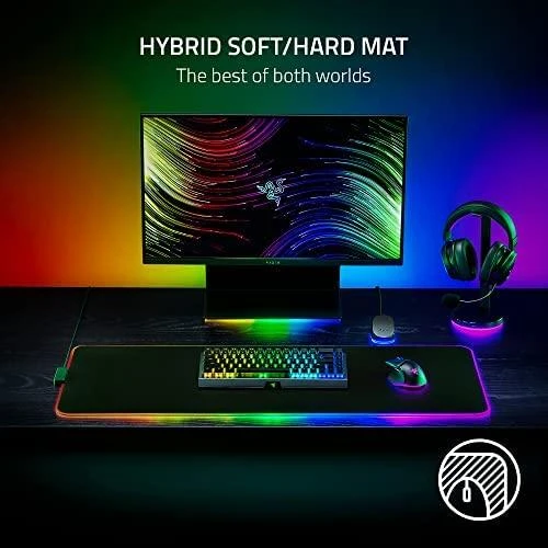Razer | Strider Chroma Pelės kilimėlis | Pelės kilimėlis | 900 x 370 x 4 mm | Juodas