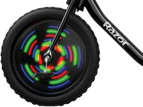 Triratis dviratis Razor RipRider 360 Lightshow, juodos spalvos